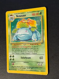 1999 Pokemon Base Set - Venusaur Holo WOTC - 15/102 Rare Vintage MP / HP - Image 3