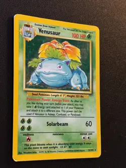 1999 Pokemon Base Set - Venusaur Holo WOTC - 15/102 Rare Vintage MP / HP - Image 4