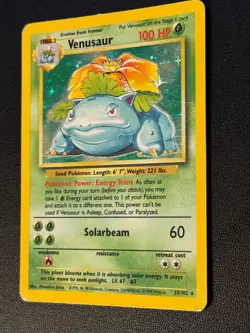 1999 Pokemon Base Set - Venusaur Holo WOTC - 15/102 Rare Vintage MP / HP - Image 5