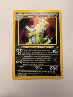 Tyranitar 12/75 Holo 1st Edition Neo Discovery 2001 Pokemon TCG English Vintage - Image 2