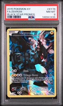 2015 Pokemon XY Black Star Promos XY76 Zekrom PSA 8 148941436 - Image 1