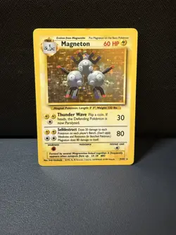 Magneton 9/102 Pokemon Holo Unlimited English Rare Holo MP - Image 1