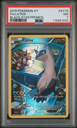 2015 POKEMON XY BLACK STAR PROMO LATIOS #XY79 HOLO PSA 7 NM #115891932 - Image 1