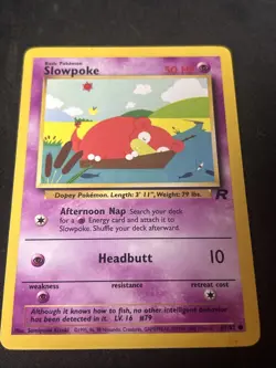 Pokemon Vintage WoTC Team Rocket Card - Slowpoke 67/82 Common D15 - Image 1