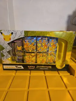 Open Read Desc Pokemon Pikachu V-Union CelebrationsSpecial Collection Promo Box - Image 1