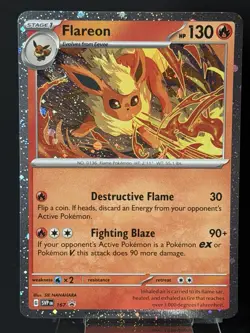 SWIRL Flareon (Cosmos Holo) 167 Holo Promo Scarlet & Violet Promo Pokemon NM - Image 3