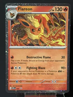 SWIRL Flareon (Cosmos Holo) 167 Holo Promo Scarlet & Violet Promo Pokemon NM - Image 4