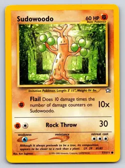 SUDOWOODO 77/111 COMMON NEO GENESIS POKEMON UNLIMITED LP - Image 1