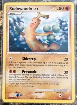 Pokemon 2007 Mysterious Treasures Sudowoodo 35 Rare NM - Image 1