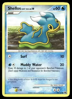 Shellos East Sea 73/100 Common Majestic Dawn Pokemon LP - Image 1