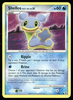 Shellos East Sea 79/111 Common Rising Rivals Pokemon LP - Image 1
