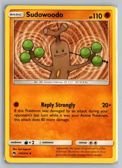SUDOWOODO 110 LOST THUNDER POKEMON LP - Image 1