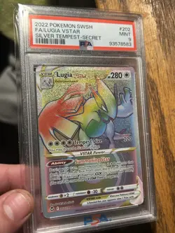 2022 Pokemon SWSH FA/ Lugia VStar Silver Tempest Secret Rare Mint PSA 9 202/195 - Image 2