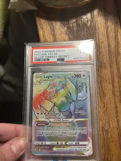 2022 Pokemon SWSH FA/ Lugia VStar Silver Tempest Secret Rare Mint PSA 9 202/195 - Image 3