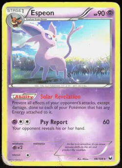 Dark Explorers Espeon 48/108 Rare Pokemon HP - Image 1