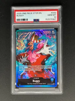 2025 ONE PIECE STARTER DECK ST25-BLUE BUGGY #042 BUGGY PSA 10 - Image 1