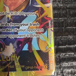 OP10-118 Monkey.D.Luffy SEC - One Piece TCG English Card Near-Mint Secret Rare - Image 2