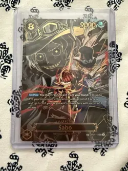 One Piece CCG Sabo Secret Rare Card OP07-118 Alt Art NM - Image 1
