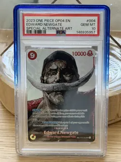 2023 ONE PIECE OP04 #004 KINGDOMS OF INTRIGUE EDWARD NEWGATE SP ALT ART PSA 10 - Image 1