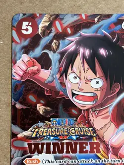 2023 One Piece Monkey D. Luffy ST01-012 SR Winner Pack Vol. 5 Stamped Promo NM - Image 2