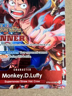 2023 One Piece Monkey D. Luffy ST01-012 SR Winner Pack Vol. 5 Stamped Promo NM - Image 4