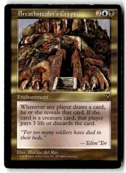 MTG Breathstealer's Crypt - Visions Heavily Played English - Image 1