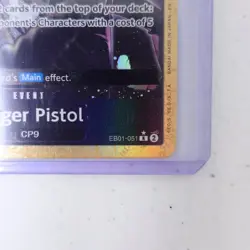 One Piece: English Black "Finger Pistol" EB01-051 Foil R Alternate Alt Art Card - Image 5