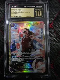 One Piece Monkey D. Luffy Japanese Secret Rare Anime 25th Collection Eb02-061 - Image 1