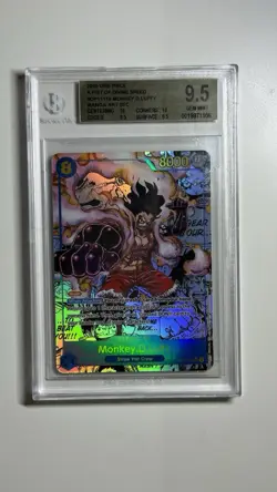 Bandai One Piece CCG Monkey D. Luffy SEC Secret Rare Holo BGS 9.5 - Image 1