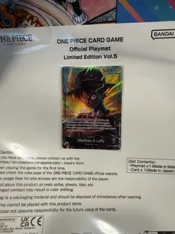 IN HAND One Piece Card Official Playmat Limited Edition Vol.5 & Luffy Card Promo - Image 2