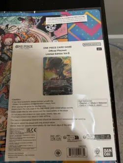 One Piece Card Official Playmat Limited Edition Vol 5 & Luffy Card Promo In Hand - Image 3