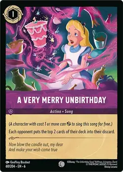 FOIL A Very Merry Unbirthday 60/204 Common Azurite Sea Lorcana Disney Eng Card - Image 1
