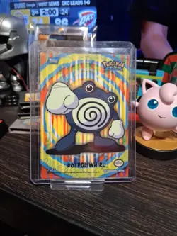 2000 Topps Pokemon Stick On #3 61 Poliwhirl Series 2 Chase TV Animation Sticker - Image 1