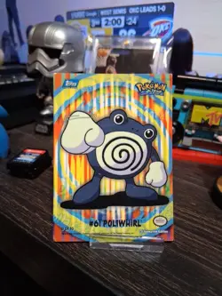 2000 Topps Pokemon Stick On #3 61 Poliwhirl Series 2 Chase TV Animation Sticker - Image 3