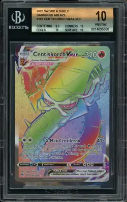 2020 Pokemon Darkness Ablaze Centiskorch VMAX #191 Secret Rare BGS 10 PRISTINE - Image 1