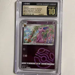 CGC 10 Espeon 05 10/14 CBB2 Master Ball Reverse Holo Pokemon Chinese Pristine - Image 1