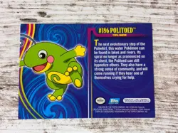 Politoed #186 Topps Pokemon TV Animation Johto League Champions 2001 Blue Logo - Image 2