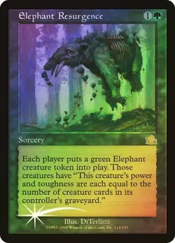 Prophecy MTG Foil Elephant Resurgence Magic - Image 1