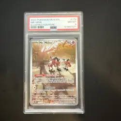 Pokemon Mr. Mime Illustration Rare 179/165 Scarlet & Violet 151 PSA 8 - Image 1