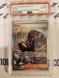 2023 Pokemon S&V Obsidian Flames Geeta Special Illustration Rare 226 PSA 8 NM-MT - Image 1