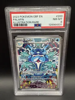 2023 Pokemon Obf En-Obsidian Flames #200 Palafin Illustration Rare PSA 8 - Image 1