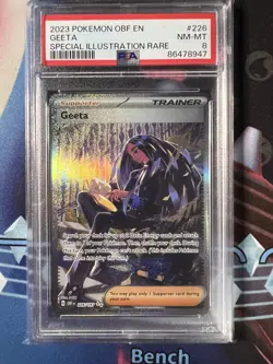 Pokemon TCG 2023 Obsidian Flames Geeta Special Illustration PSA 8 226/197 - Image 1
