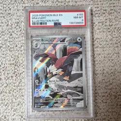 Pokemon TCG Braviary 155/086 Black Bolt Illustration Rare Holo PSA 8 2025 - Image 1