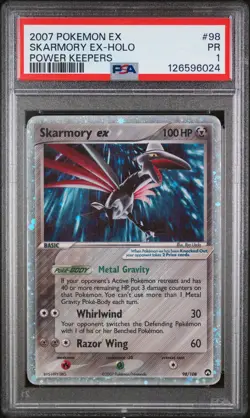 2007 POKEMON EX POWER KEEPERS #98 SKARMORY EX-HOLO PSA 1 - Image 1