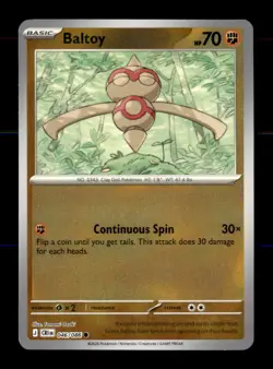 Baltoy 046/086 Common Chaos Rising Pokemon Reverse Holo Near Mint - Image 1