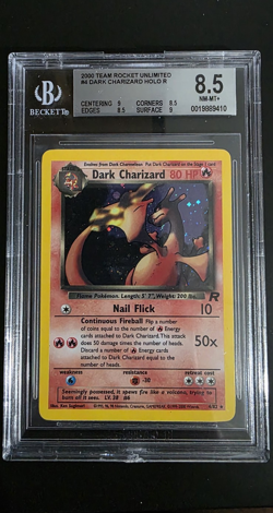 Dark Charizard 2000 Pokemon Team Rocket Unlimited Holo 4/82 BGS 8.5 - Image 1