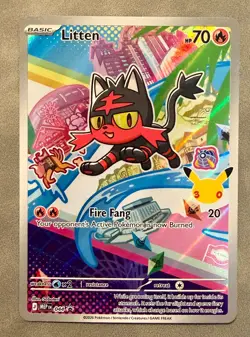 Pokemon TCG Litten Rowlet Popplio First Partner Illustration Promo Set | NM - Image 4