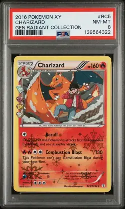 Pokemon TCG Pokemon Charizard Charizard Uncommon Holo PSA 8 - Image 1