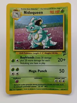 Nidoqueen 12/130 Base Set 2 Rare Holo Pokemon Card 2000 Vintage WOTC LP - Image 1
