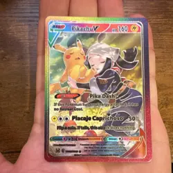 FANART Pokemon Pikachu V SWSH: sleeping Pikachu Holo Promo English - Image 1